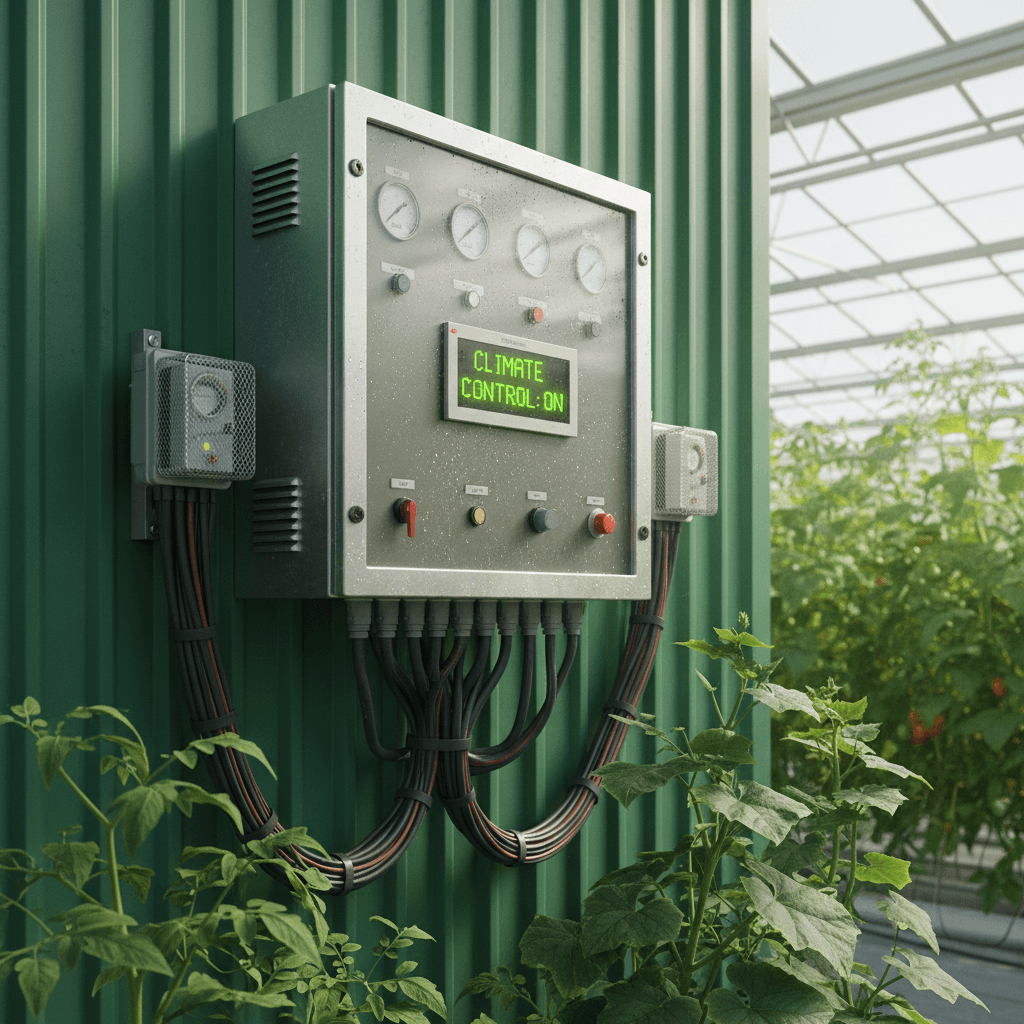 Panel de automatización para invernadero