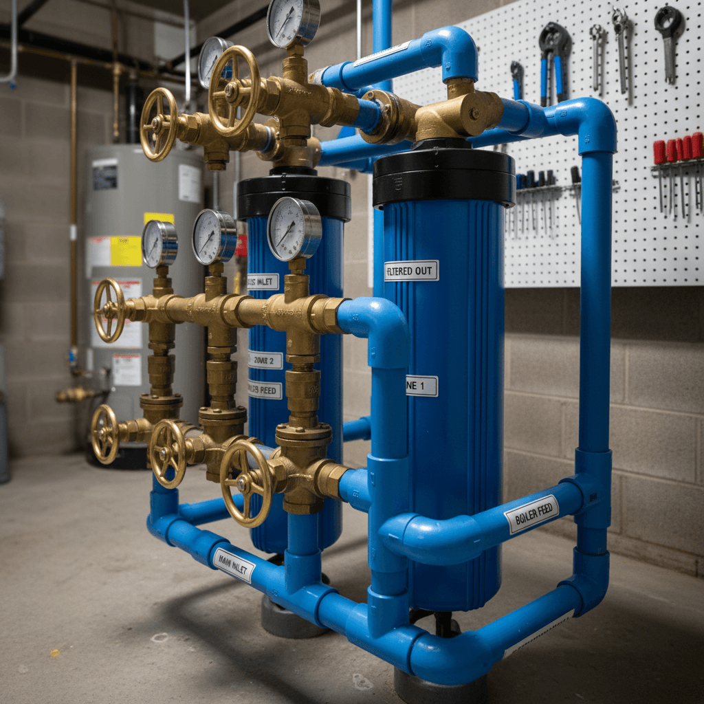Sistema de filtración y fontanería industrial
